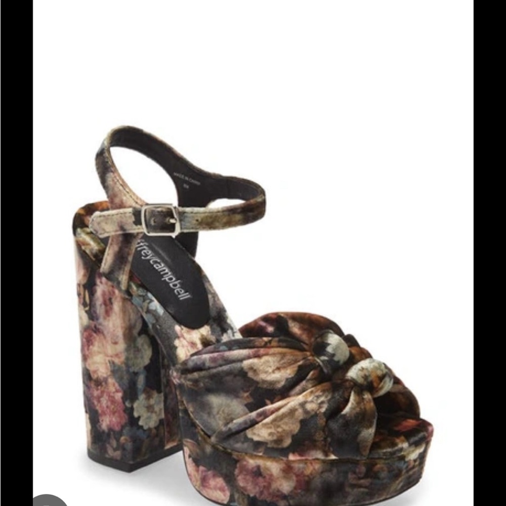 Jeffrey Campbell Black and Brown Platform Sandals